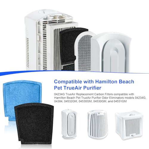 TrueAir Replacement Carbon Filters for Hamilton Beach Purifiers - 6 Pack