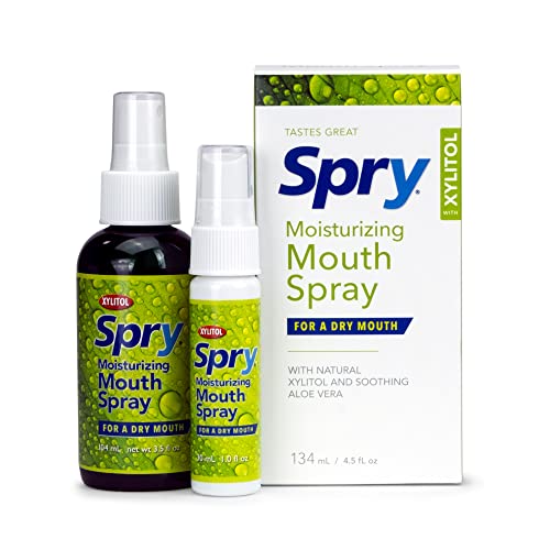 Spry Natural Xylitol Dry Mouth Spray, 4.5 fl. oz – Moisturizing Relief