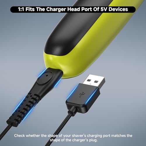 NFGEKT 1M USB Charger Cord for Philips Norelco OneBlade Shaver Series 2000-7000