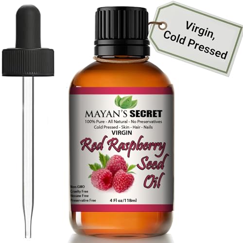 Mayan's Secret Red Raspberry Seed Oil 4 Fl Oz Cold Pressed Pure Natural Face & Body Moisturizer