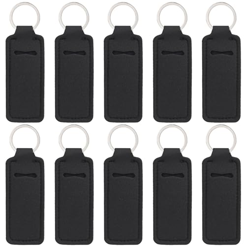 10 Pack Lip Balm Sleeves Lipstick Holder Chapstick Keychain Cases for Women & Girls