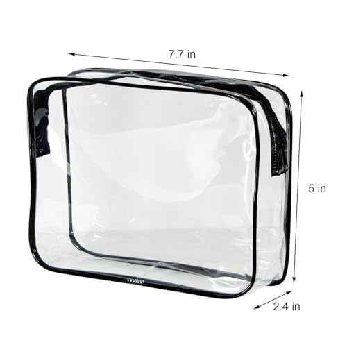 2-Pack TSA Approved Clear Toiletry Bags - Water-Resistant Travel Organizers