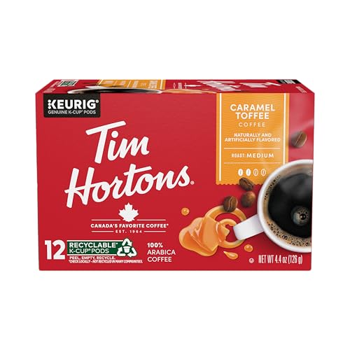 Tim Hortons Caramel Toffee Flavored Coffee Pods - 12ct