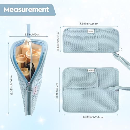 Feybaul Blue Heat-Resistant Hair Tools Travel Bag & Organizer