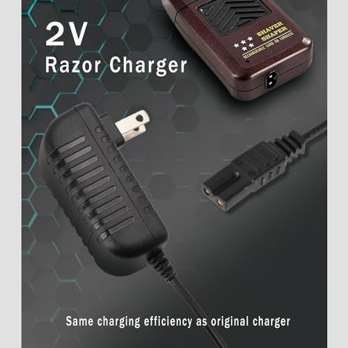 BOEEA 2V Charger Replacement for Wahl Shaver/Clipper 7060-7339, 4000, 7063-017, WAKH4, 7061-917 ( includes 5-Star Series )