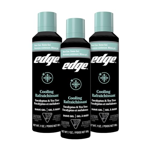 Edge Shaving Gel for Men with Eucalyptus & Tea Tree - 7 oz Pack of 3, Cooling & Hydrating