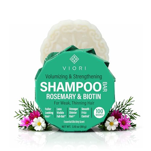 Viori Rosemary Biotin Shampoo Bar for Thinning Hair - Vegan & Sulfate-Free