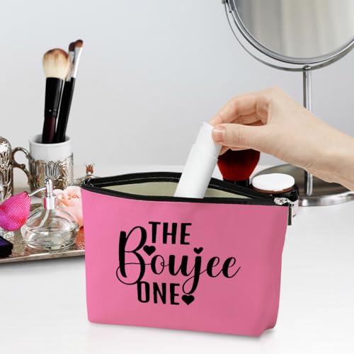 Sweet Funny Boujee One Cosmetic Bag - 3 Pcs Linen Toiletry Pouch Set