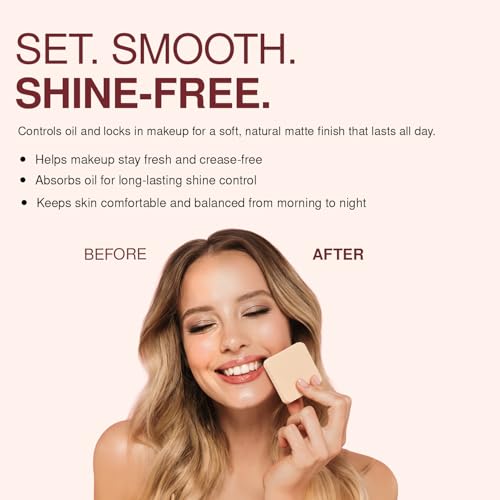 Palladio Pressed Rice Powder - Natural Oil-Absorbing Face Makeup, 0.26 oz