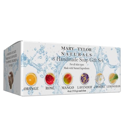 Mary Tylor Naturals Handmade Soap Gift Set - 6 Variety Bars (4 oz)
