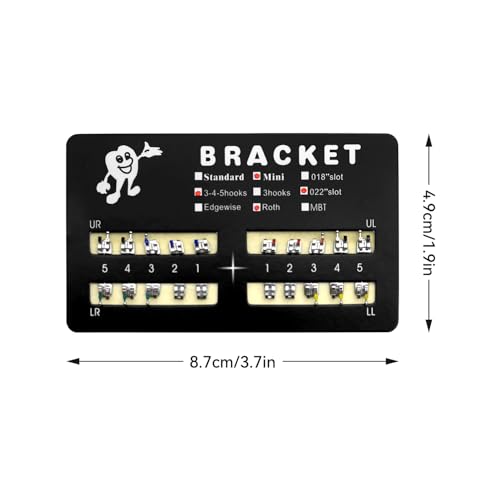 SEAVERRS Mini Roth Brackets with Hook - 5 pcs, 345 Teeth Model