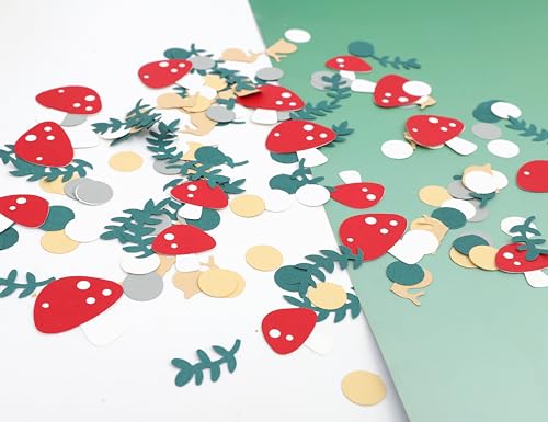 200pcs Mushroom Confetti for Woodland Party Decor