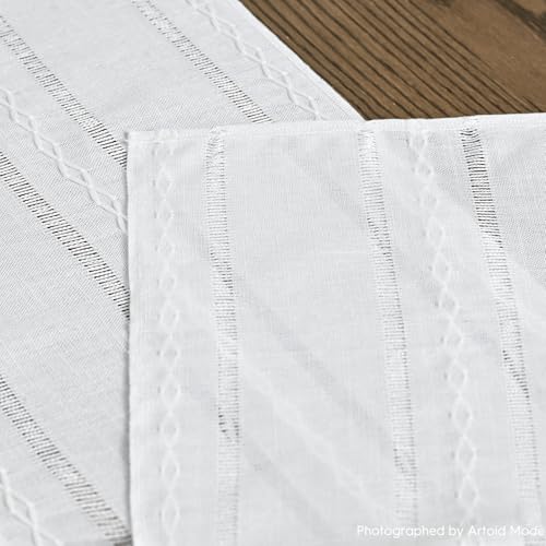 Rustic Cotton Linen Table Runner 13x72 for Dining Decor