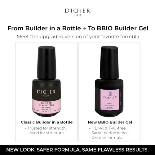 DIDIER LAB BIAB Pink Mask Builder Gel in a Bottle 0.51 fl oz for Nails