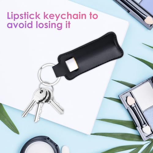 Leather Chapstick Holder Keychain - Stylish Lip Balm Case