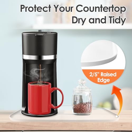 TOHONFOO Silicone Coffee Maker Mat - 17.4''x10.6'' Non-Slip Tray