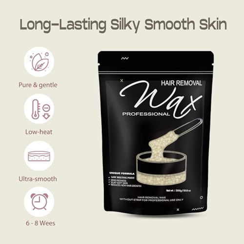 300g Hard Wax Beads for Brazilian Waxing & Coarse Hair Removal