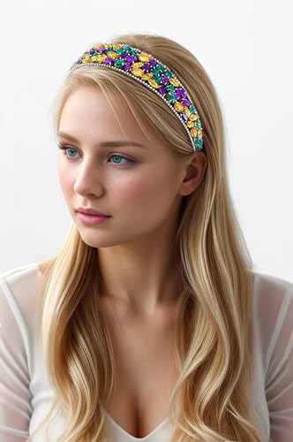 Colorful Rhinestone Padded Headband - Sparkly Crystal Hair Accessory