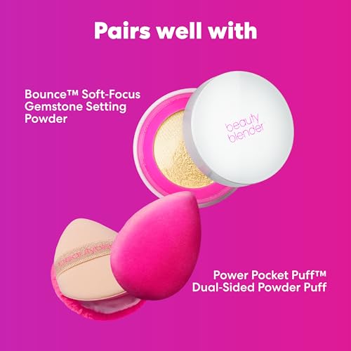 Beautyblender Pocket Puff - Dual-Sided Powder Puff for Baking, Pink