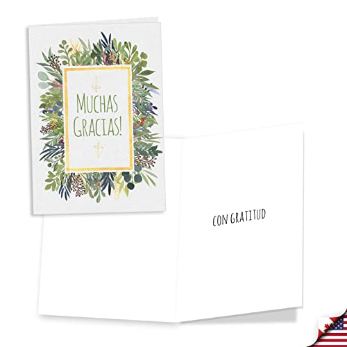 NobleWorks Spanish Thank You Greeting Cards - Assorted Pack of 3