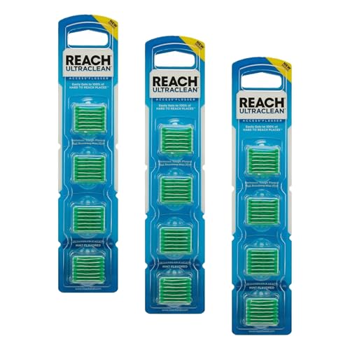 REACH Ultraclean Mint Flosser Refill Heads - 28 Count (Pack of 3)