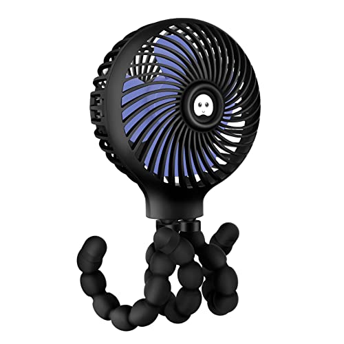TRELC Mini Stroller Fan with 19H Battery Life - Portable & Rechargeable