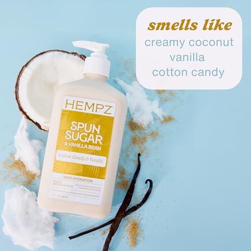 Hempz Spun Sugar & Vanilla Bean Moisturizing Body Lotion with Shimmer, 17 Oz