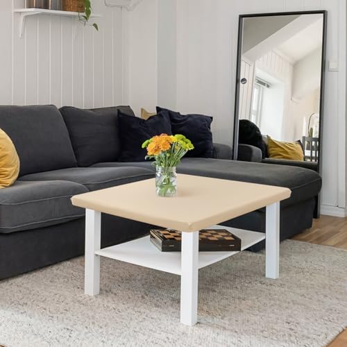 Fitted Square Table Cover 34x34 in - Windproof, Washable Polyester