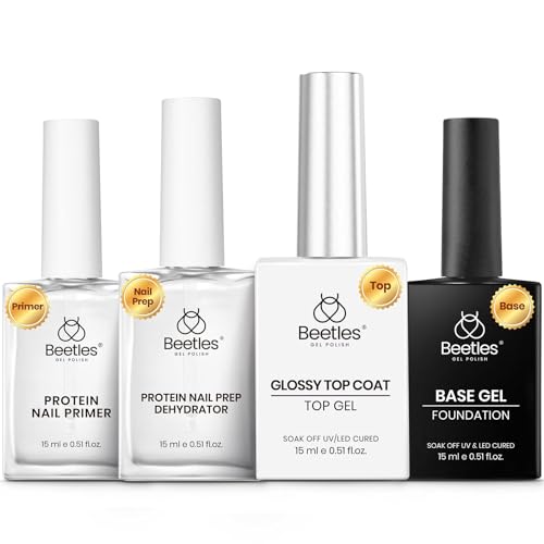 Beetles Gel Nail Kit - Clear 4 Pcs 15ml Base & Top Coat Set