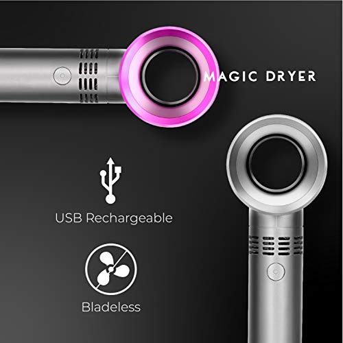 Lyon Lash Portable USB Bladeless Mini Fan Pink Nickel for Eyelash Extensions