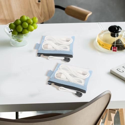 Classycoo Mini Mesh Zipper Pouches - 5 Pack Small Nylon Travel Organizer Bags