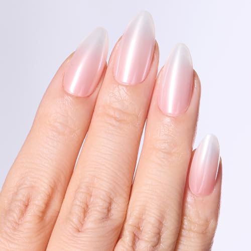 Dashing Diva Nailbliss Gel Manicure Set - Rosewater Glaze, 30 Glue-On Almond Nails