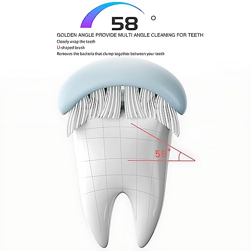 CMHX 3-Sided Autism Toothbrush 360° U-Shaped 4-Piece Mix Color Soft Bristles