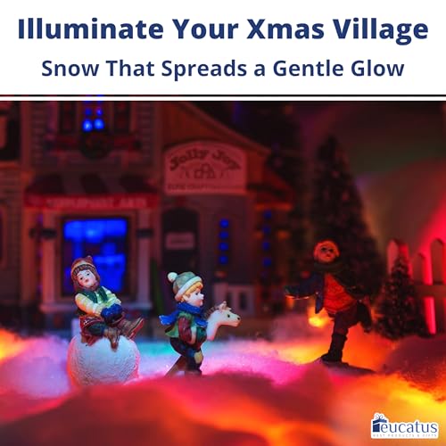 Eucatus Fluffy Fake Snow Sheet - 15 sqft Realistic Christmas Decoration