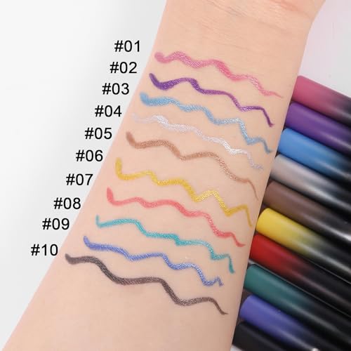 Waterproof Purple Metallic Eyeliner – High Pigment Liquid Pencil