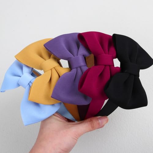 10 Pack Satin Bow Headbands for Women - Stylish Hair Accessories