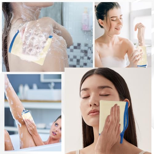 10-Piece Exfoliating Washcloth Set, Dual-Sided Cotton & Nylon Body Scrubber
