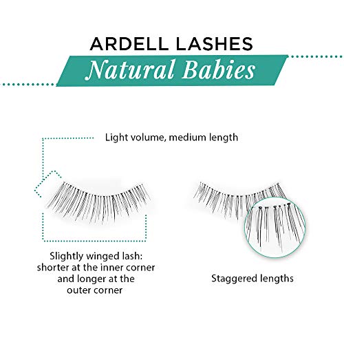Ardell Multipack Babies False Eyelashes - 4 Pairs, Short Lightweight Natural Lashes