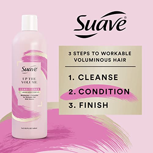 Suave Pink Up The Volume Volumizing Conditioner with Amino Acid Complex - 16.5oz
