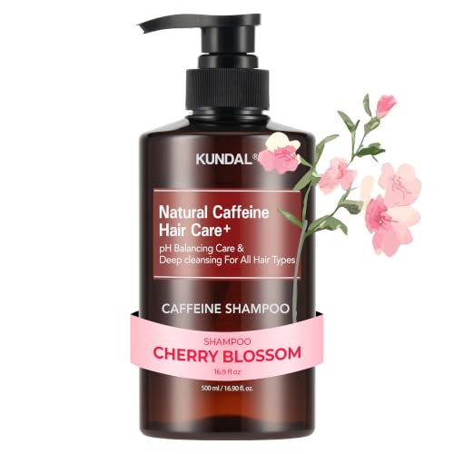 KUNDAL Cherry Blossom Caffeine Shampoo - Natural Nourishing Hair Care