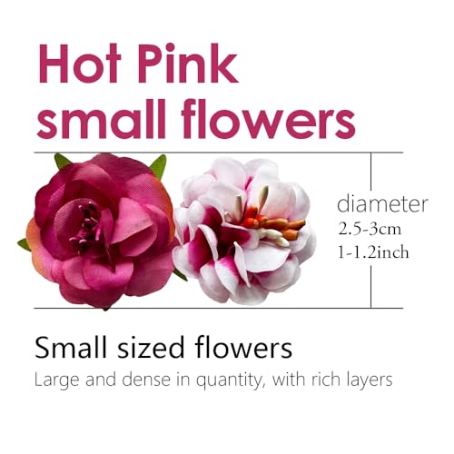 Hot Pink Flower Fairy Crown Headband - Floral Hair Accessory for Weddings & Festivals