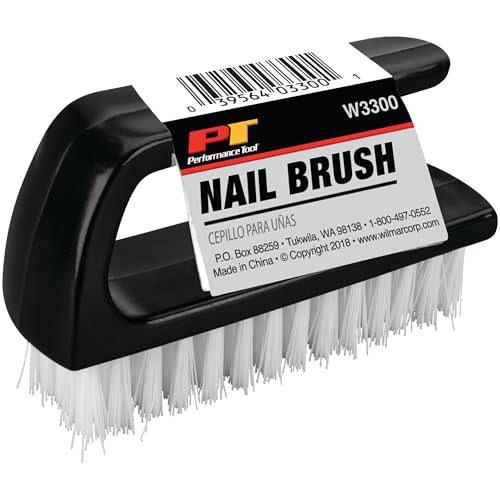 Performance Tool W3300 Nail Brush with Easy-Grip Handle