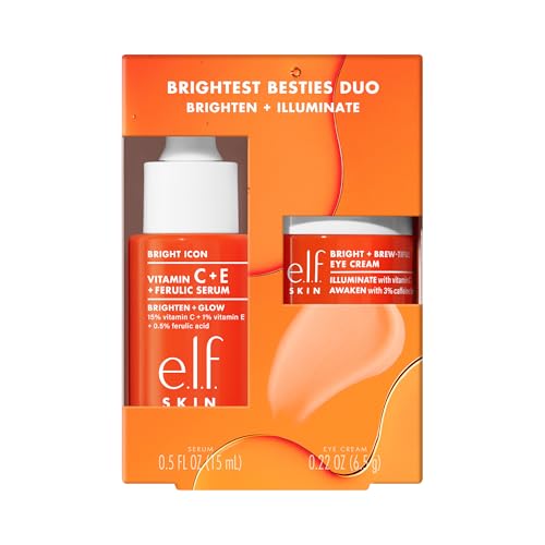 e.l.f. SKIN Brightest Besties Duo, Vitamin C Face Serum & Eye Cream Set