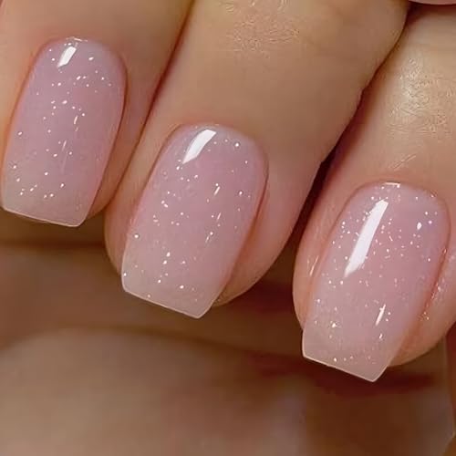 Vishine 15ml Sheer Glitter Pink Gel Polish - Jelly Translucent Nail Art