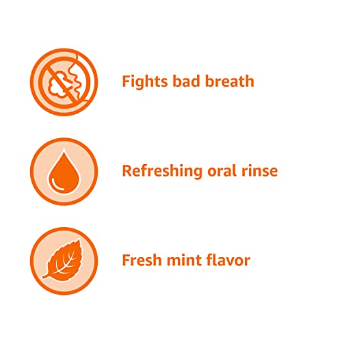 Amazon Basics Fresh Mint Mouthwash - 33.8 fl oz Oral Rinse