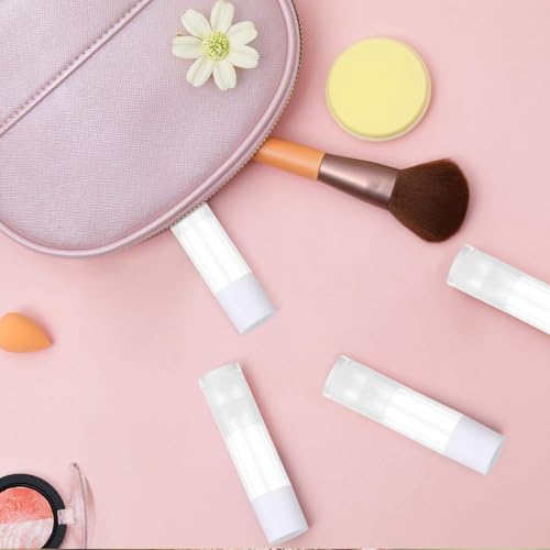 JIUZHU 100 Empty Lip Balm Tubes with Caps 3/16 oz (5.5 ml) Clear BPA-Free DIY Lipstick Containers