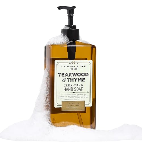 Body Prescriptions Crimson & Oak Men's Deep Cleansing Hand Soap with Pump Dispenser - 17 Fl Oz, Teakwood & Thyme