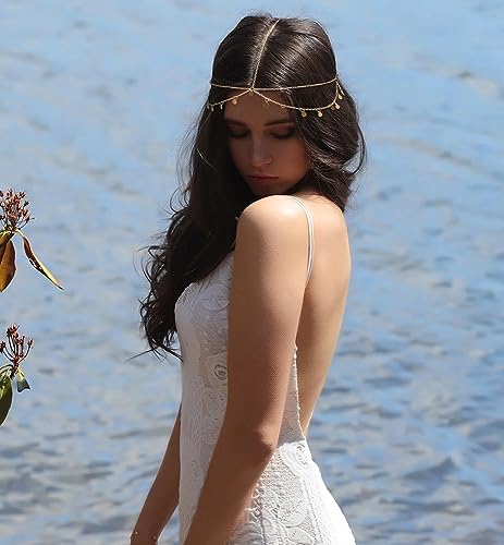 Goddess Gold Headpiece Hair Chain for Women & Girls