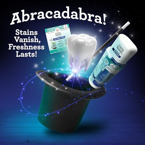GuruNanda Whitening Wonder Mouthwash & Strips Duo - 10 Fl Oz Pack of 2