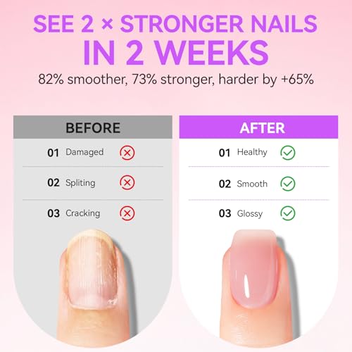 gelike ec Natural Nail Growth Oil Kit 0.5 Fl Oz Pack of 2 with Soft Pink & Pomegranate